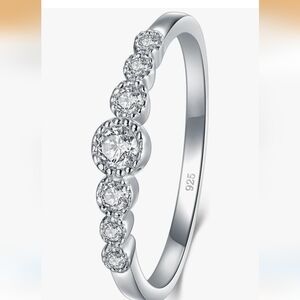 Cubic Zirconia Sterling Silver Size 7